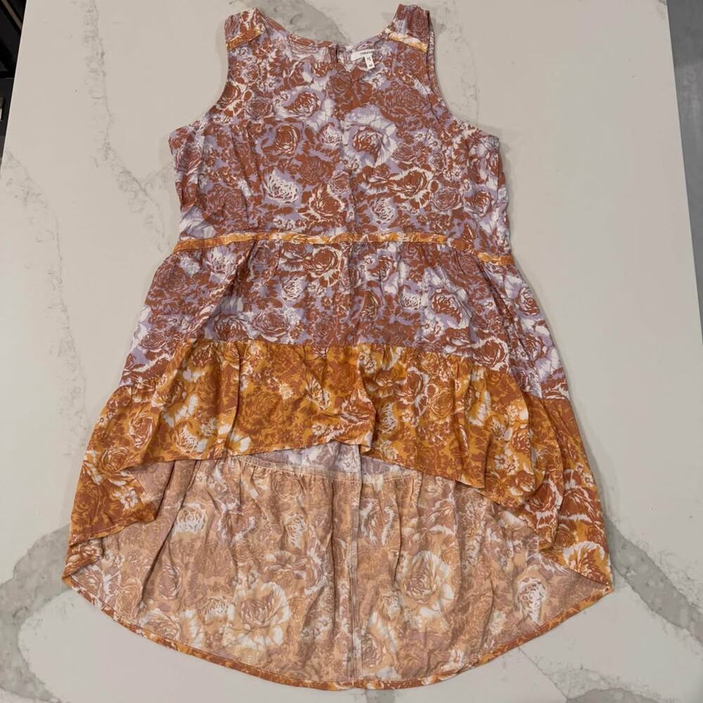 Maurices HighLow Tunic Sleeveless TankTop Womens Medium Pink/Orange Paisley Boho